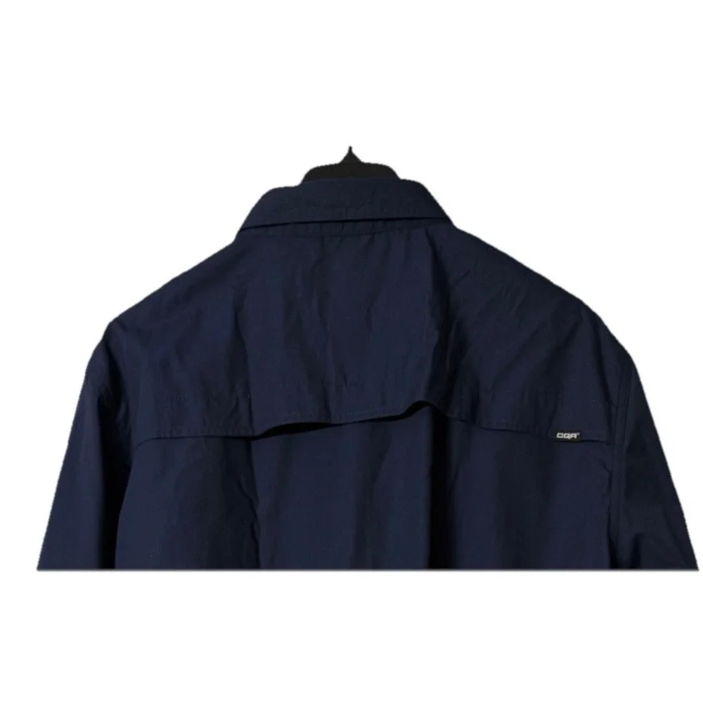 NWT CQR Gear Tactical Series Mens Short Sleeve Navy Blue Button Up Shirt 2XL